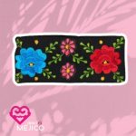 CARTERA NEGRA BORDADA