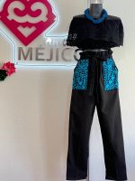PANTALON DE LINO BORDADO T- G