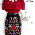 FALDA CORTA BORDADA ENFRENTE T-38