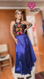 VESTIDO  YALIT HALTER MORADO T-M