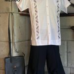 GUAYABERA  BLANCA MANGA CORTA T-36,40