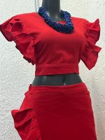 CONJUNTO DE MANTA CON CROP-TOP UNITALLA - Imagen 2