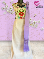 VESTIDO DE LINO NATURAL T-38
