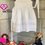 VESTIDO LINO BLANCO PARA NIÑA T-4