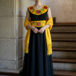 VESTIDO NEGRO ITZEN DE SHIFFON T-32