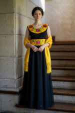VESTIDO NEGRO ITZEN DE SHIFFON T-32