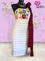 VESTIDO DE LINO NABI BLANCO T-38