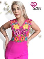 VESTIDO JANETH FUCSIA T-M - Imagen 3