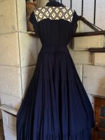 VESTIDO CHENTEÑO AZUL MARINO LISO T-EG - Imagen 3
