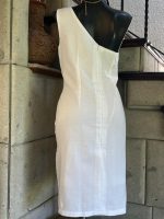 VESTIDO DE LINO NABI BLANCO T-38 - Imagen 3