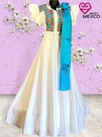 VESTIDO BORDADO CHENTEÑO BLANCO T-CH