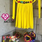 VESTIDO AMARILLO  CON FLORES PARA NIÑA T-3