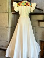 VESTIDO BORDADO CHENTEÑO BLANCO T-M - Imagen 3