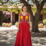 VESTIDO NIZA ROJO SATIN T-32