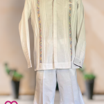 GUAYABERA  PUNTO DE CRUZ MANGA LARGA T- 38