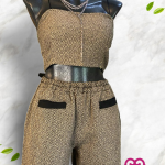 CONJUNTO DE TELAR CON CROP TOP