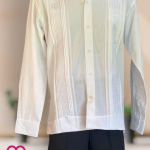 GUAYABERA   BLANCA MANGA LARGA T-36, T-40