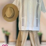 GUAYABERA  BLANCA MANGA CORTA T-40