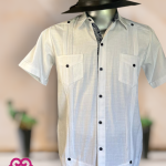 GUAYABERA LINO BLANCA MANGA CORTA T-36