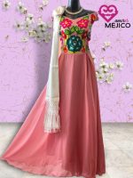 VESTIDO ITZA PALO DE ROSA T-38