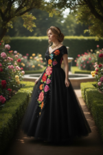 VESTIDO ALITZEL TUL NEGRO T-M