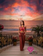 CROP-TOP HALTER FUCSIA UNITALLA