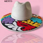 SOMBRERO ARTESANAL DE GAMUZA PERLA