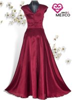 VESTIDO CITLAHUI VINO T-M - Imagen 3