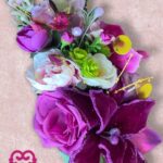 TOCADO FLORES MORADO