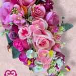 TOCADO FLORES ROSA