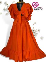 VESTIDO XOCHITL NARANJA T-CH - Imagen 3