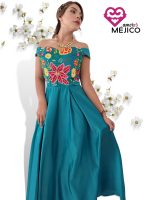 VESTIDO NICTE VERDE ESMERALDA T-M - Imagen 2