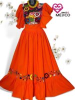VESTIDO XOCHITL NARANJA T-CH