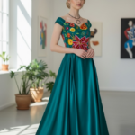 VESTIDO NICTE VERDE ESMERALDA T-M