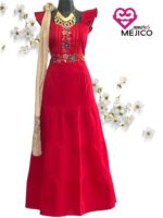 VESTIDO BITSA ROJO T-UNITALLA