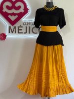 FALDON DE MANTA AMARILLO INDIO T-UNITALLA