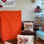 COLCHA ARTESANAL MATRIMONIAL NARANJA