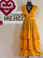 VESTIDO MARIPOSA AMARILLO T-UNITALLA