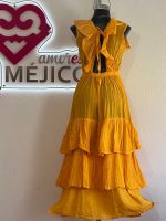 VESTIDO MARIPOSA AMARILLO T-UNITALLA - Imagen 3