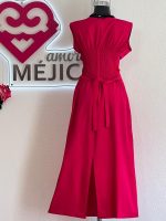 VESTIDO NASHIELI ROSA MEXICANO  T-UNITALLA - Imagen 3