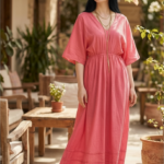 VESTIDO MARIPOSA CORAL T-UNITALLA