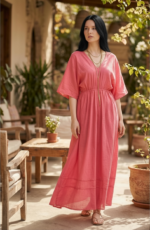 VESTIDO MARIPOSA CORAL T-UNITALLA