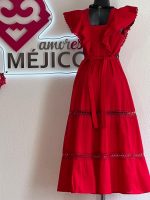 VESTIDO NALLY ROJO T-UNITALLA - Imagen 3