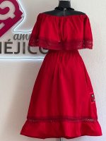 VESTIDO MINE CAMPESINO ROJO T-UNITALLA - Imagen 3
