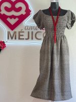 VESTIDO DE TELAR BLANCO/NEGRO T-UNITALLA
