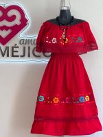 VESTIDO MINE CAMPESINO ROJO T-UNITALLA