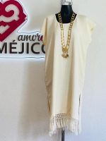 HUIPIL MAR BEIGE PASTEL UNITALLA - Imagen 2