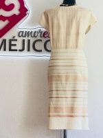 VESTIDO DE TELAR LONDRA BEIGE T-EXG - Imagen 3