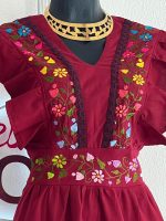 VESTIDO GRETA VINO T-UNITALLA - Imagen 2
