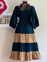 VESTIDO SORAY CAFE/AZUL T-UNITALLA - Imagen 3